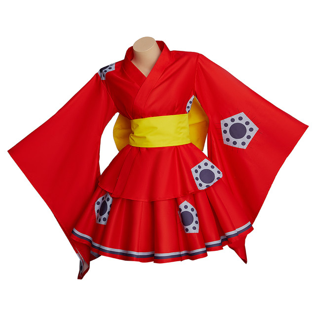 Anime Luffy Kimono Cosplay Traje, Wano Country Arc, vestido Lolita